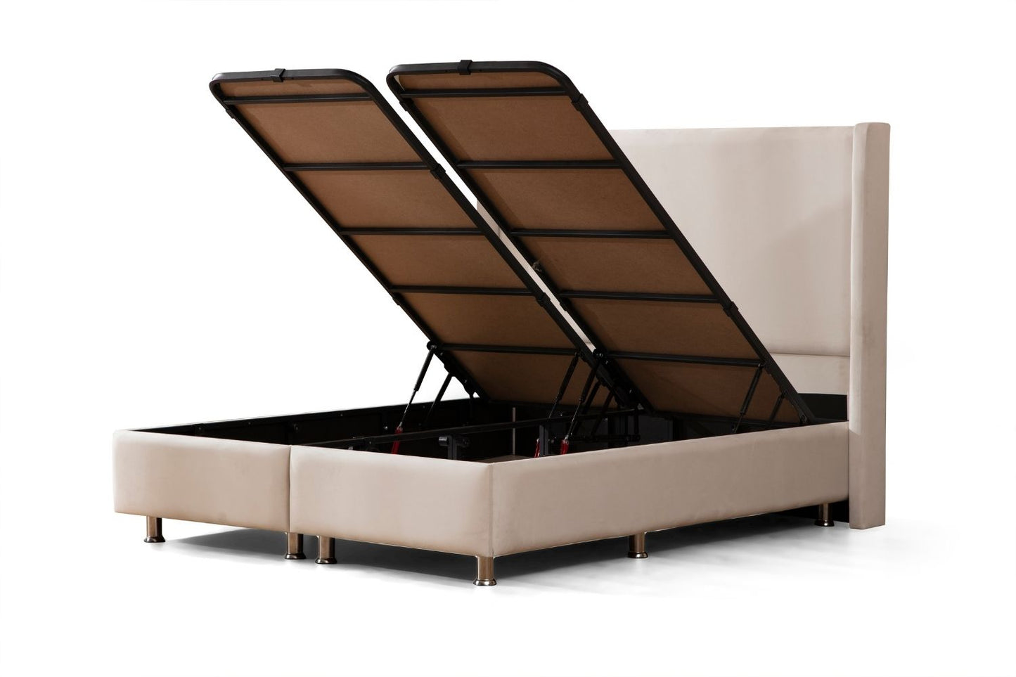 Lit Coffre COCO BLANC ECRU - Velours