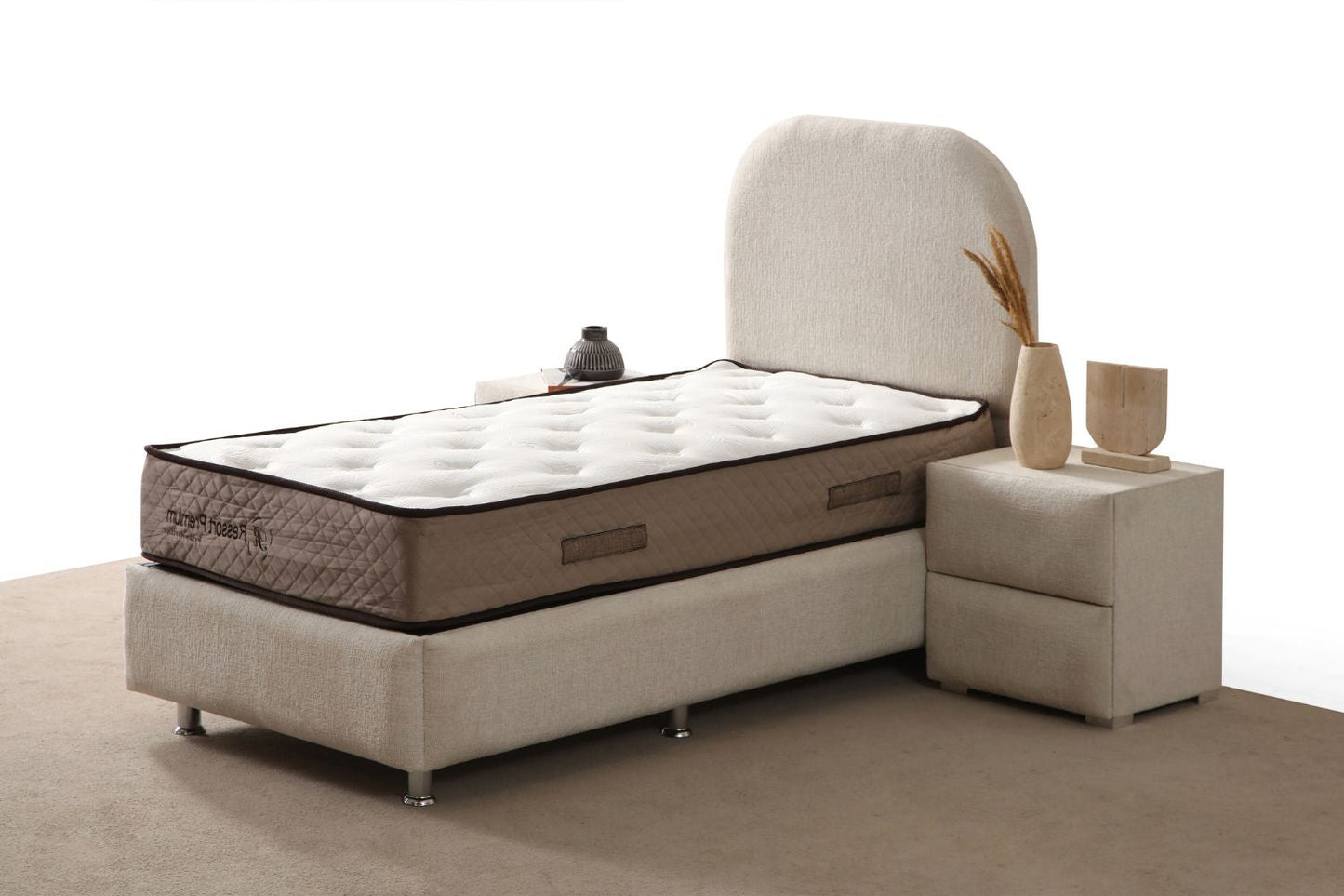 Lit Coffre Jade 1 place - tissus chenille