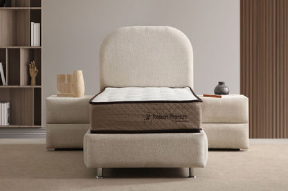 Lit Coffre Jade 1 place - tissus chenille