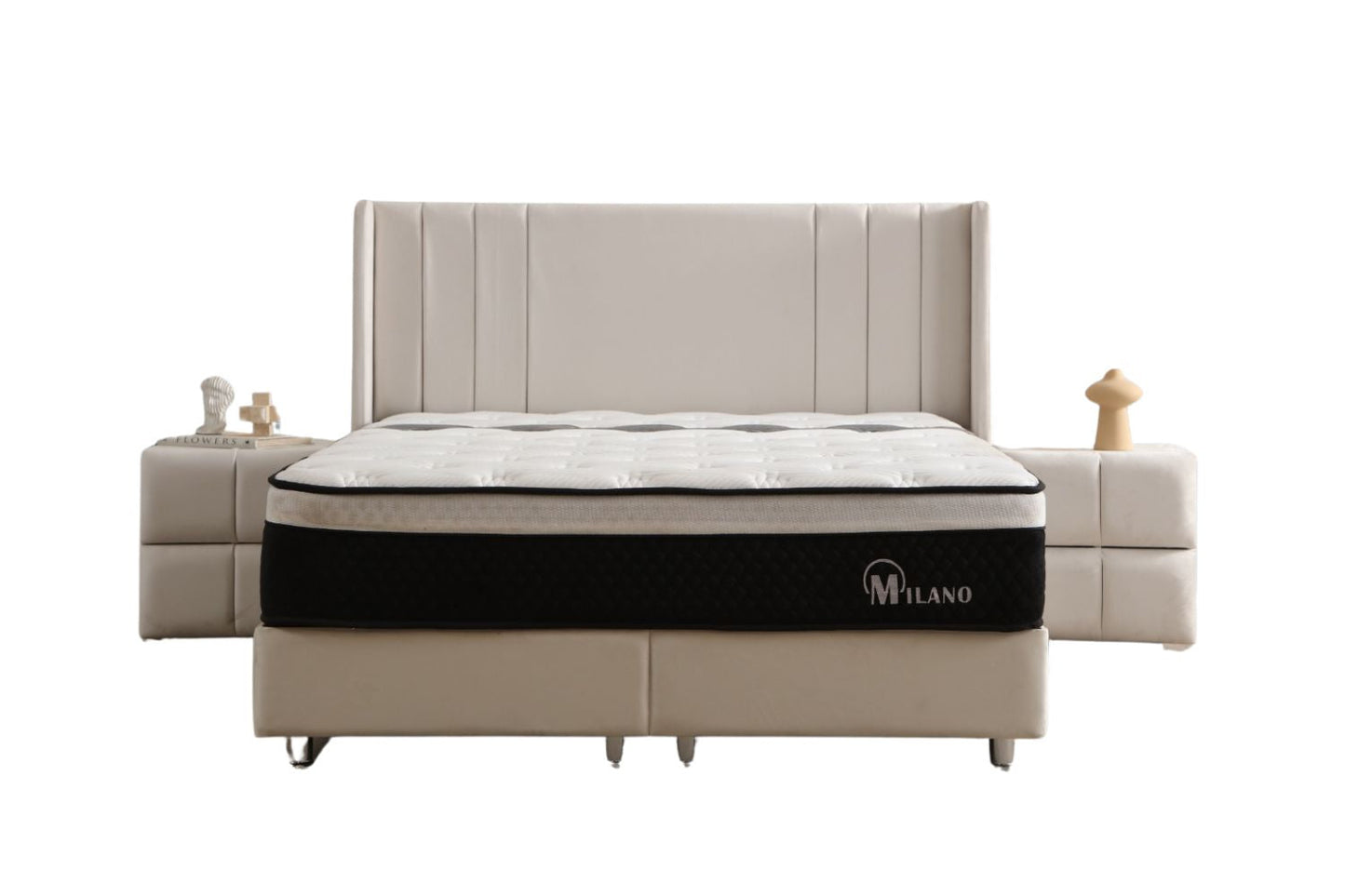 Lit Coffre Alma Velours beige