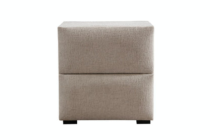 Lit Coffre Jade Chenille Blanc Cassé